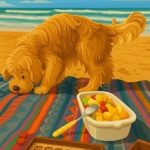 Chien Antoine Plage Moyenne Petite